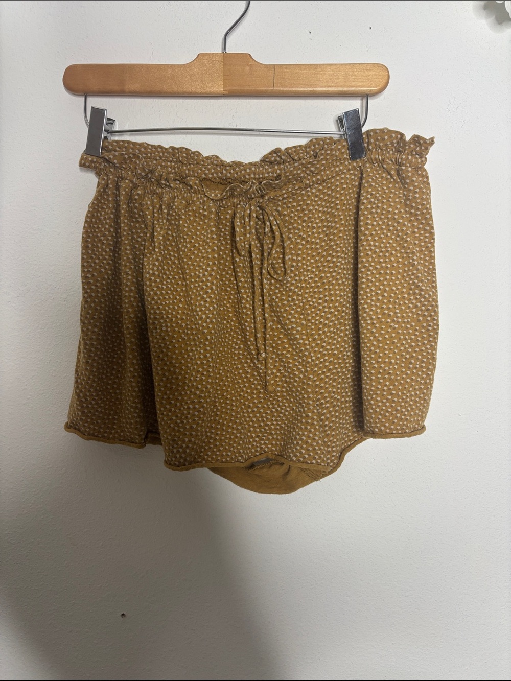 Aerie Tan Printed Soft Knit Pull-On Shorts